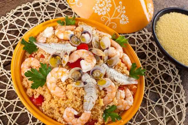 Traditional ethnic food fish tajine