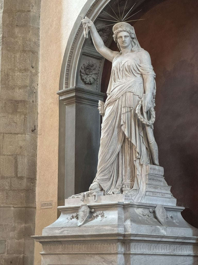 Libertà della Poesia (Liberty of Poetry), sculpted by Pio Fedi in the 1800s.