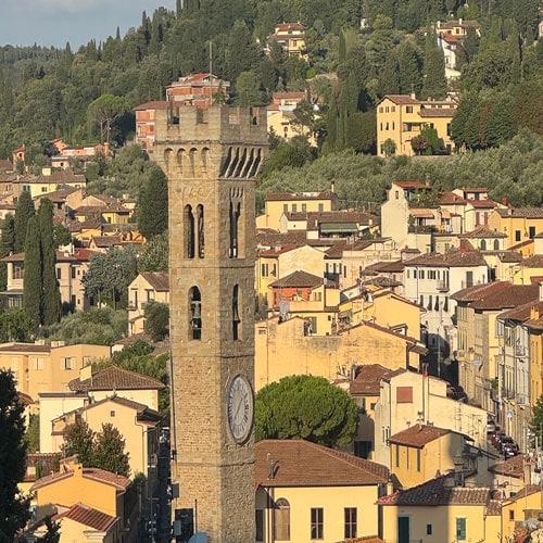 Fiesole Clock Tower – Views of the Hilltop Town above Florence