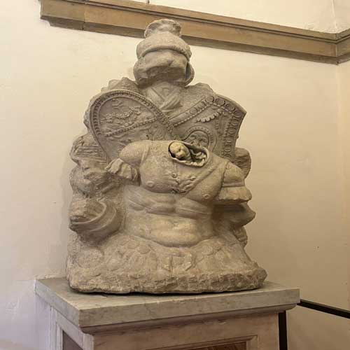 Torso of a Warrior, Roman marble sculpture displayed in the Medici Chapels, Florence