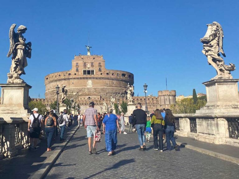 Castel Sant'Angelo Rome seen from Ponte Sant'Angelo